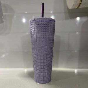 Venti starbucks grid pastel lavender purple tumbler cold cup